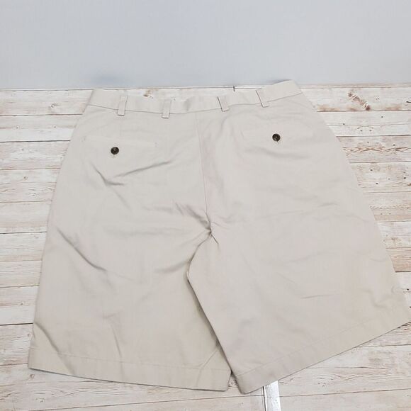 Brooks Brothers‎ Shorts Sz 35 Tan 346 Advantage Chino Khaki Flat Front Zip GREAT - Picture 2 of 5